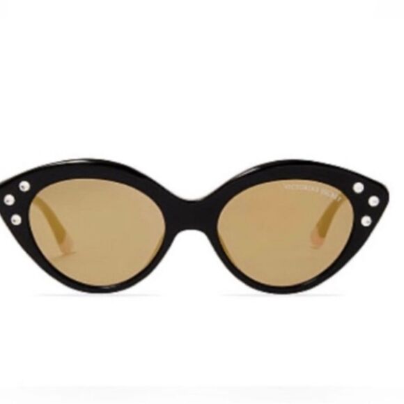 NWT! LTD EDITION VS Rhinestone Cat-Eye Sunnies Blk/Gold Ltd Edition! main image 6